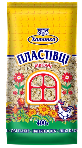 

Хлопья овсяные (быстрого приготовления), ТМ Хатинка, 0,4кг