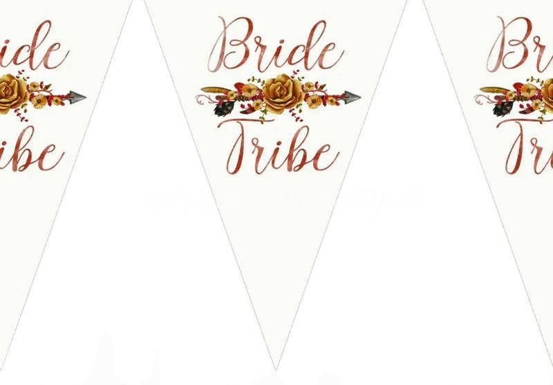 

Гирлянда вымпел "Bride to be" белый фон