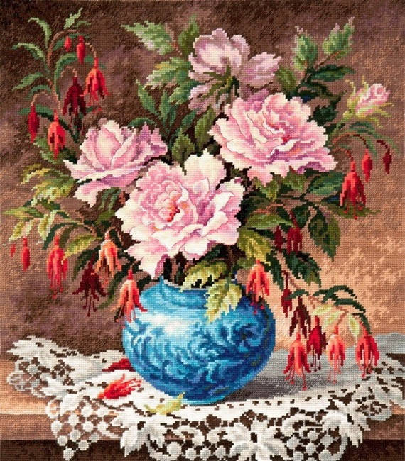 

"Розы и фуксии" Чудесная игла. Набор для вышивки крестом (40-75)