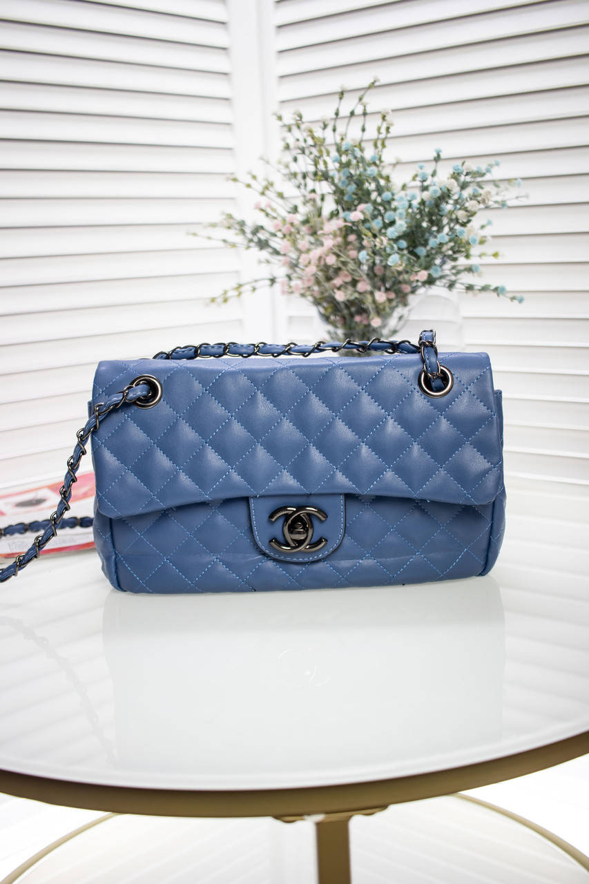 

Сумка женская Chanel (Шанель) синяя стеганная, Синий