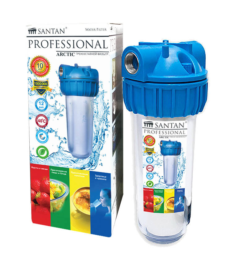 

Фильтр для очистки воды SANTAN Arctic 3PS, 1" (корпус+сетка, крепление и ключ)