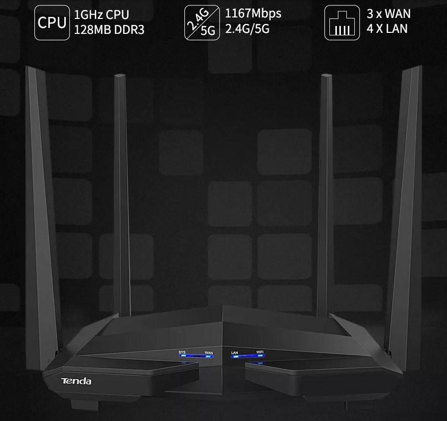 

Новый гигабитный роутер Tenda AC10 (AC1200) 2.4 ГГц 5 ГГц 2 диапазона