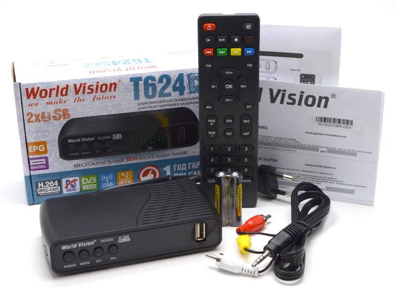 

World Vision T624D2 DVB-T2 приставка т2