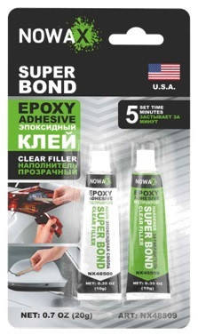 

Клей эпоксидный Nowax Super Bond прозрачный 20гр. (NX48509)