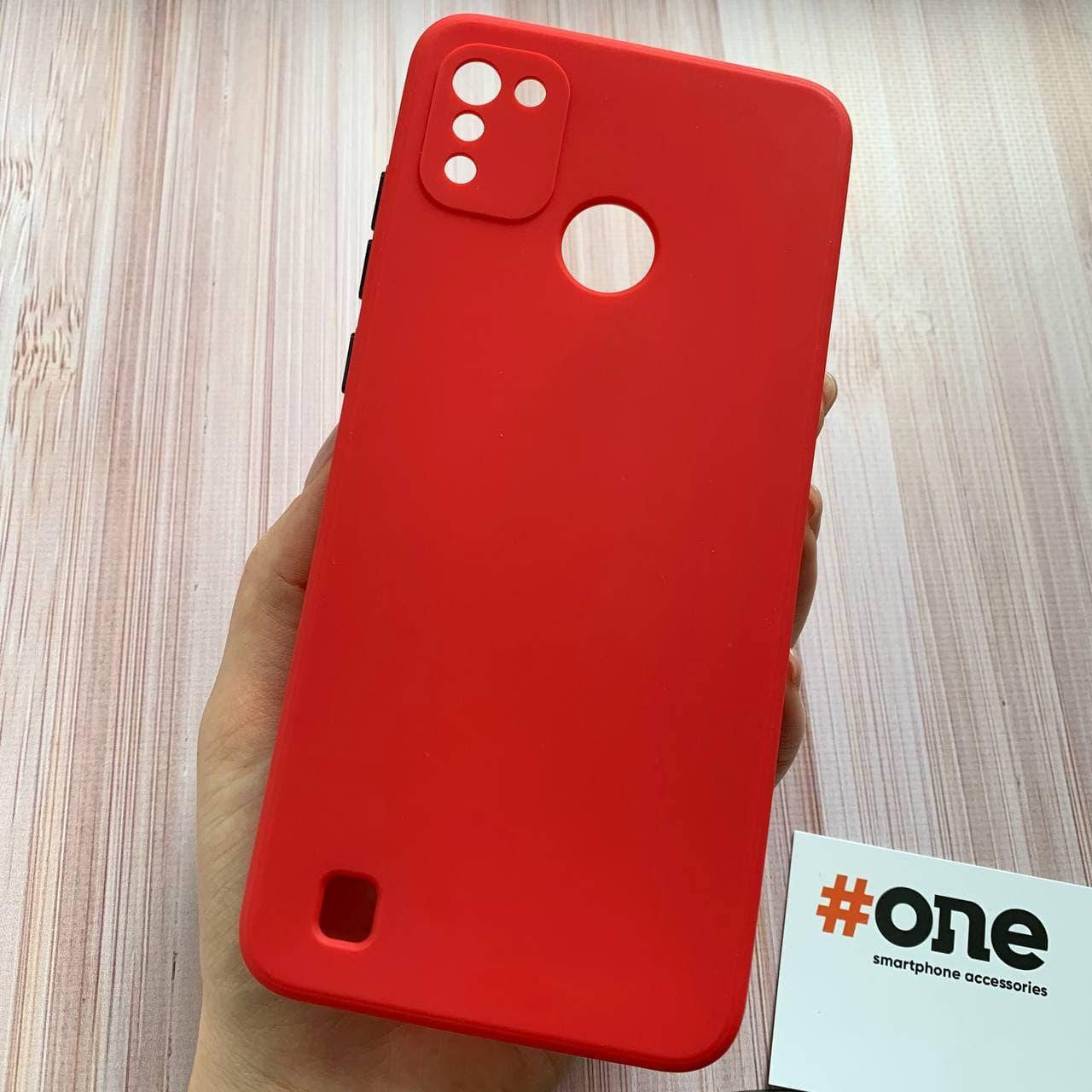 

Чехол для Tecno Pop 4 Pro плотный силиконовый матовый чехол на техно поп 4 про красный SQA