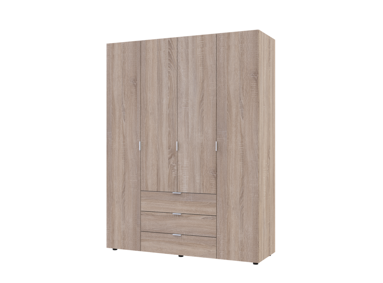 Розпашна Шафа для одягу Doros Гелар Дуб Cонома 4 ДСП 155х49,5х203,4 (80397560)