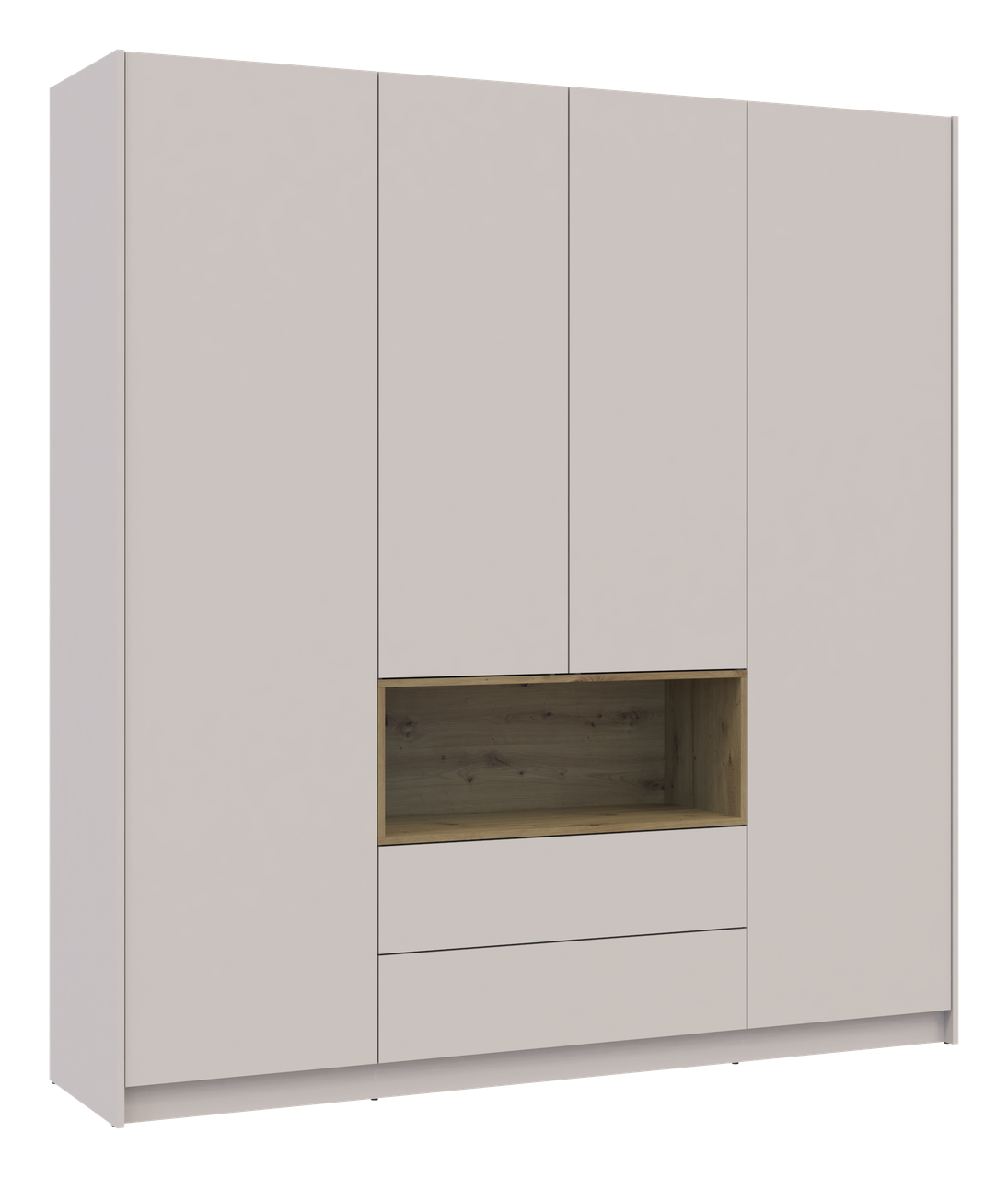 Шафа для одягу з нішею Doros Дейл Кашемір/Дуб Артізан 4 ДСП 206х52х220 (80737727) 2
