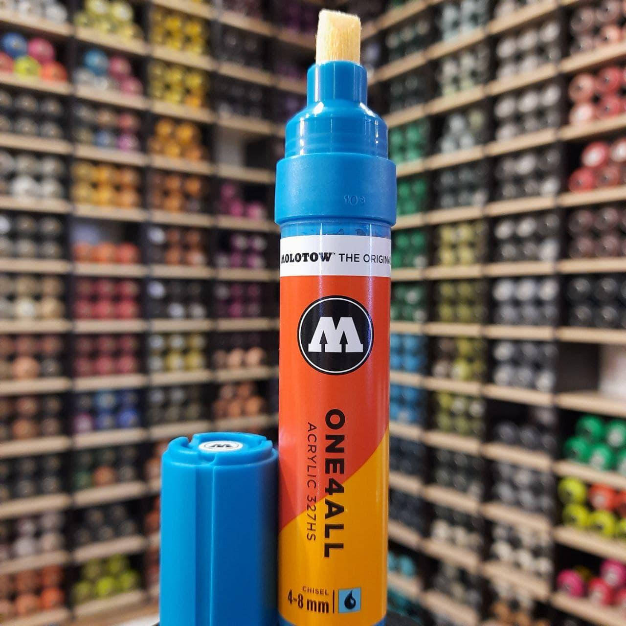 

Акриловый маркер Molotow ONE4ALL 327HS Shock Blue (Голубой) 4-8мм
