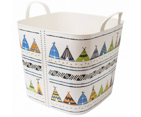 

Корзина універсальна "Практик" 22 л., 38*32*34 см з декором (Вігвам)