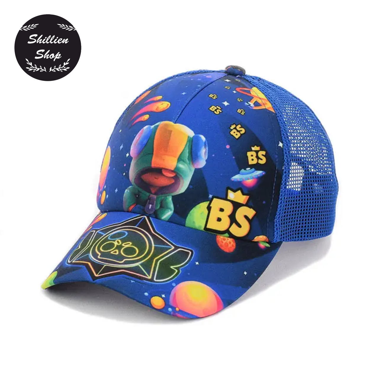 

● Детская кепка с сеткой - Бравл Старс \ Brawl Stars ●, Синий