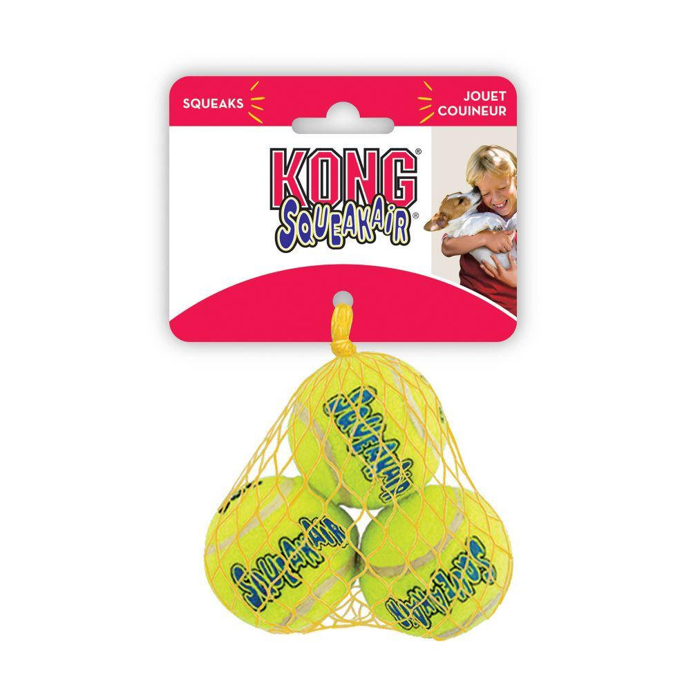 

Конг (KONG) AirDog Squeakair Ball XS (3 шт./уп.) - Игрушка мяч с пищалкой, Желтый