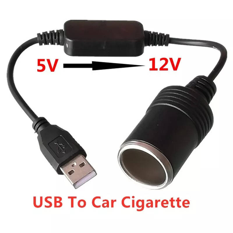

Адаптер-преобразователь с 5 В USB на 12 В прикуриватель.