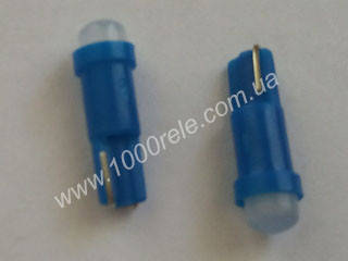 

Лампа светодиодная W1,2W W2*4,6D COB Синий T5 COB