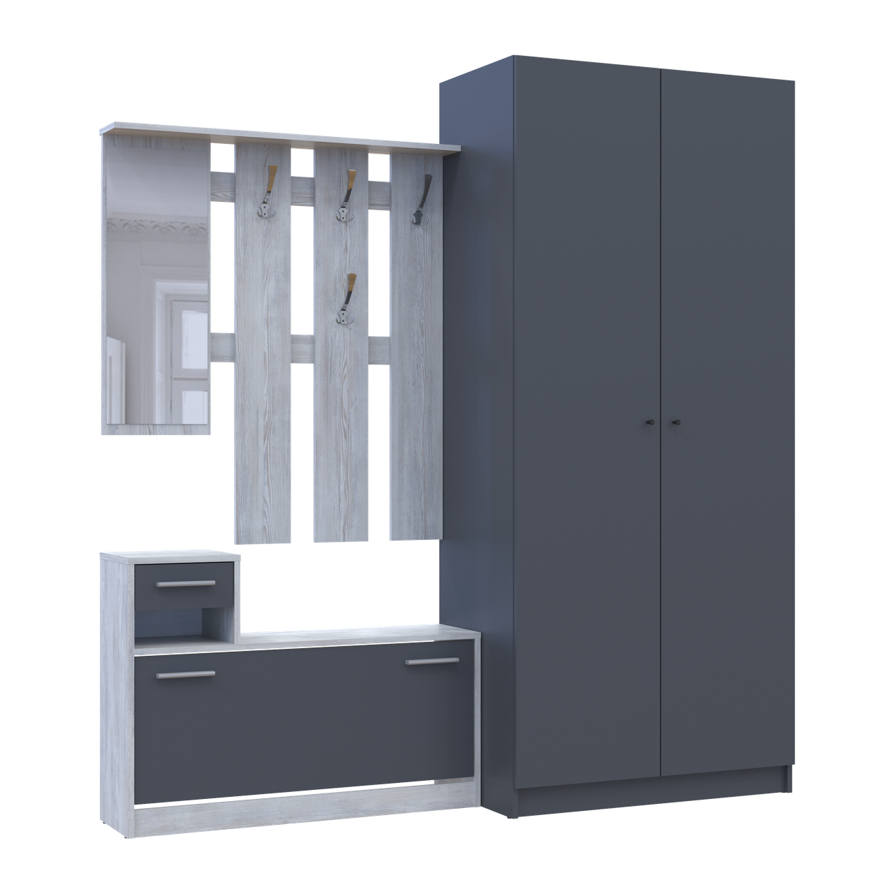 Передпокій Doros Alice та шафа Promo 2 ДСП Сосна Натті/Графіт 2 ДСП (42005198) 4