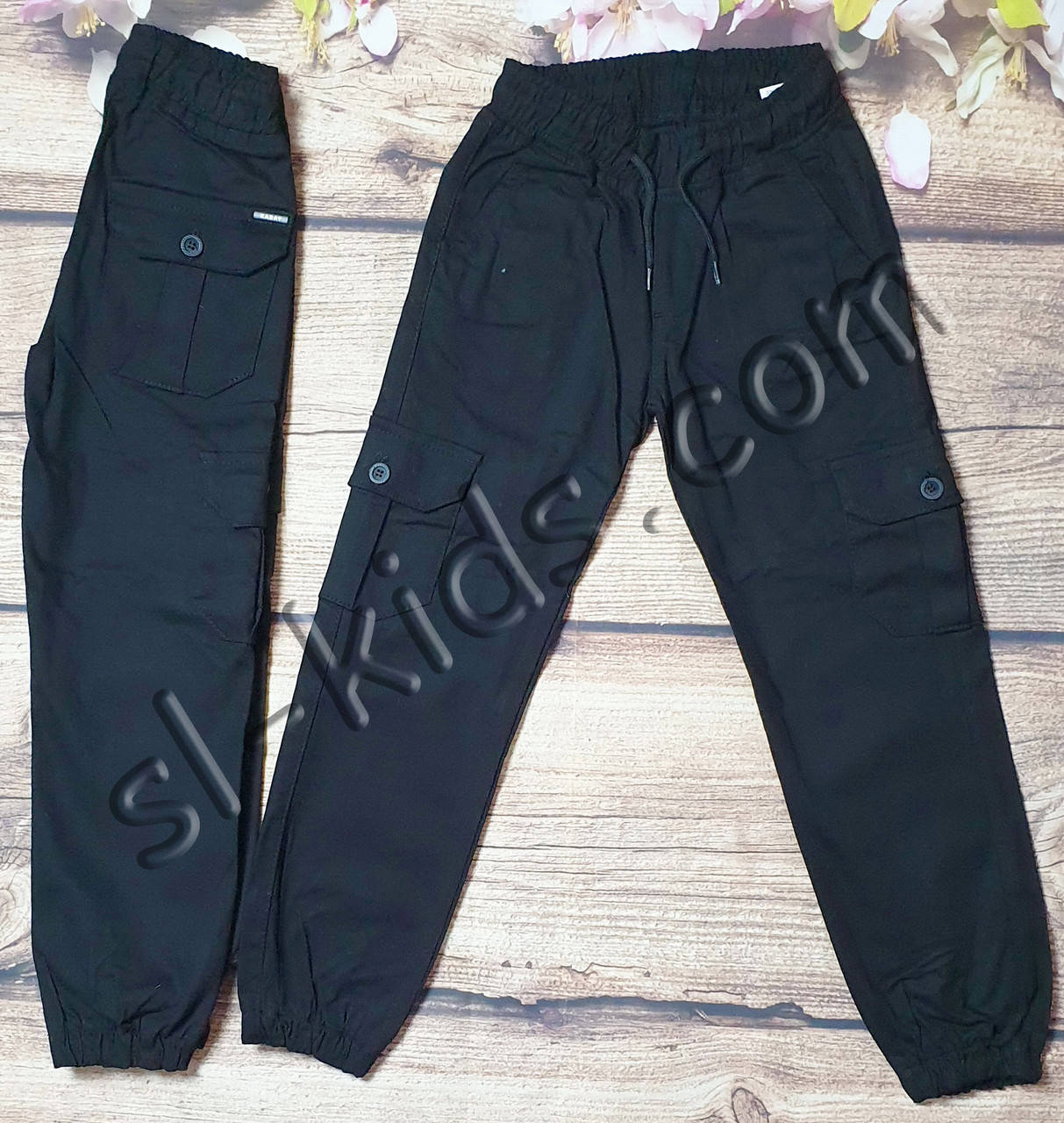 

Джоггеры(карго) для мальчика 6-10 лет(черные01) розн пр.Турция