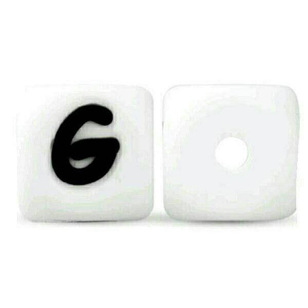 

Буквы английские бусины силиконовые G