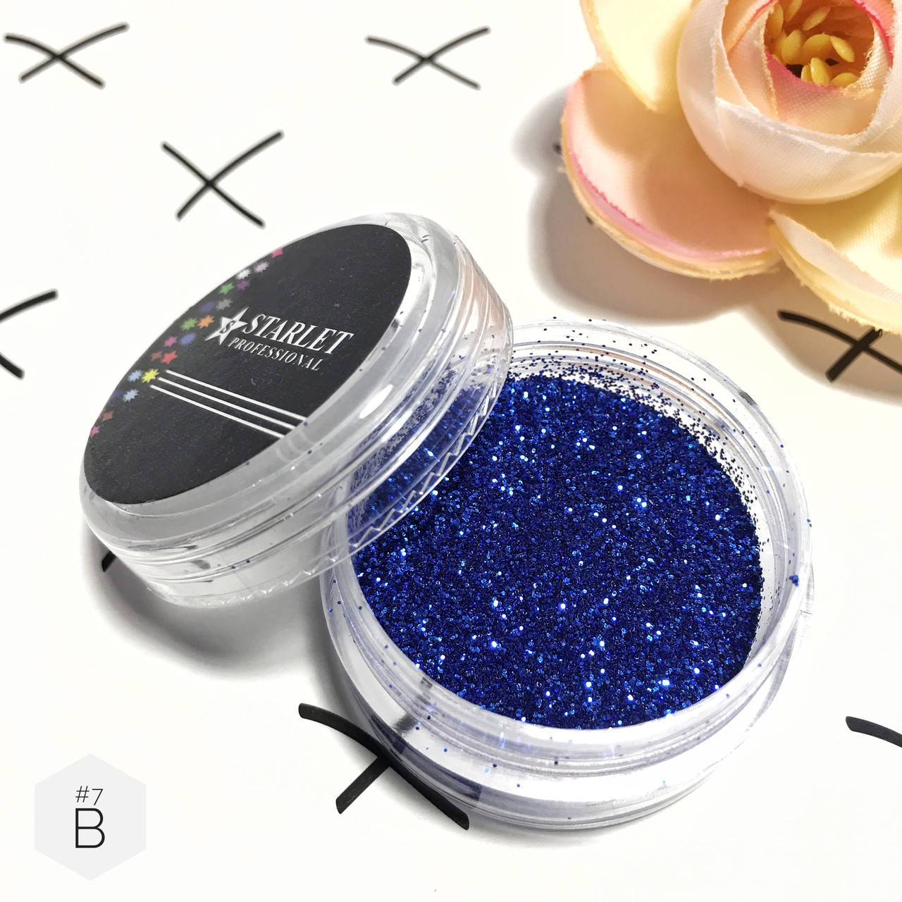 

Глиттер блестки для ногтей Starlet Professional (B) №07, Синий
