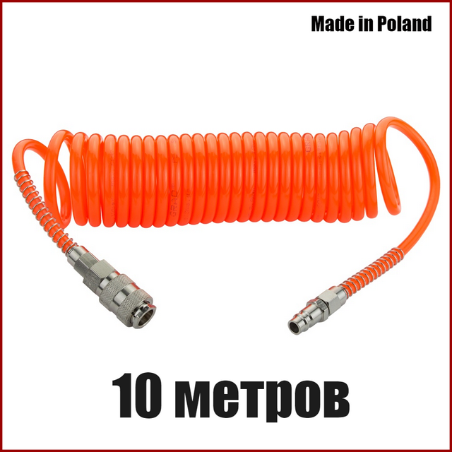 

Шланг спиральный пневматический 5х8мм 10 метров Vorel 81501, Желтый