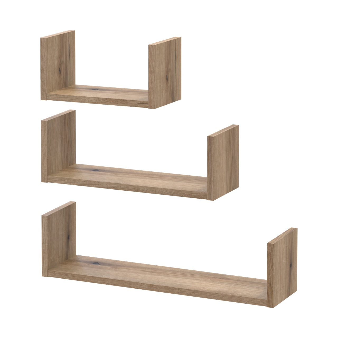 Комплект полиць Doros Філ Дуб Евок 3 шт 30/45/60х15х15 (41516080) 5