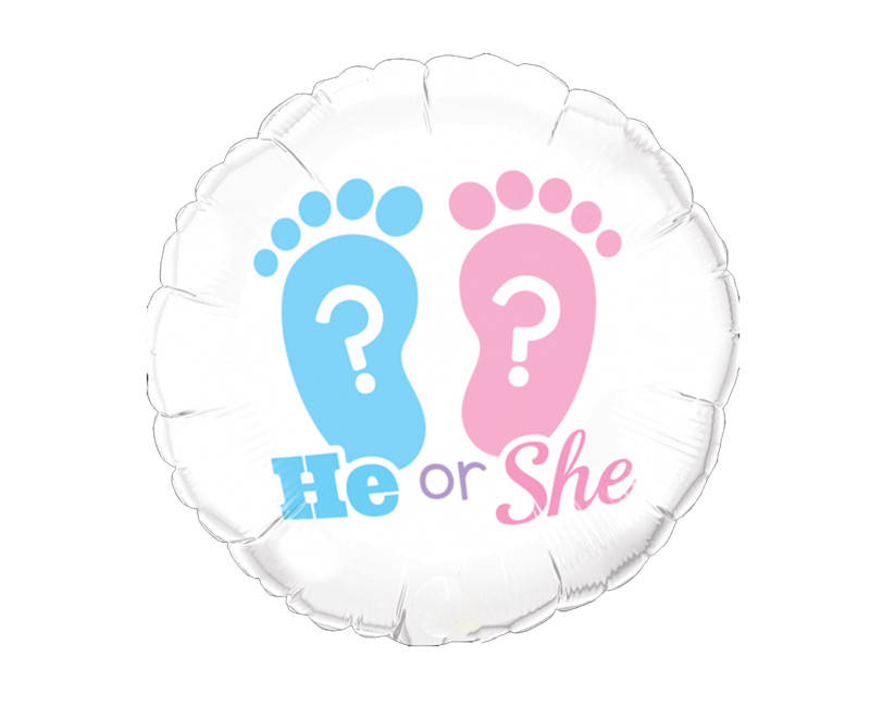 

Шар фольга круг 18" He or She
