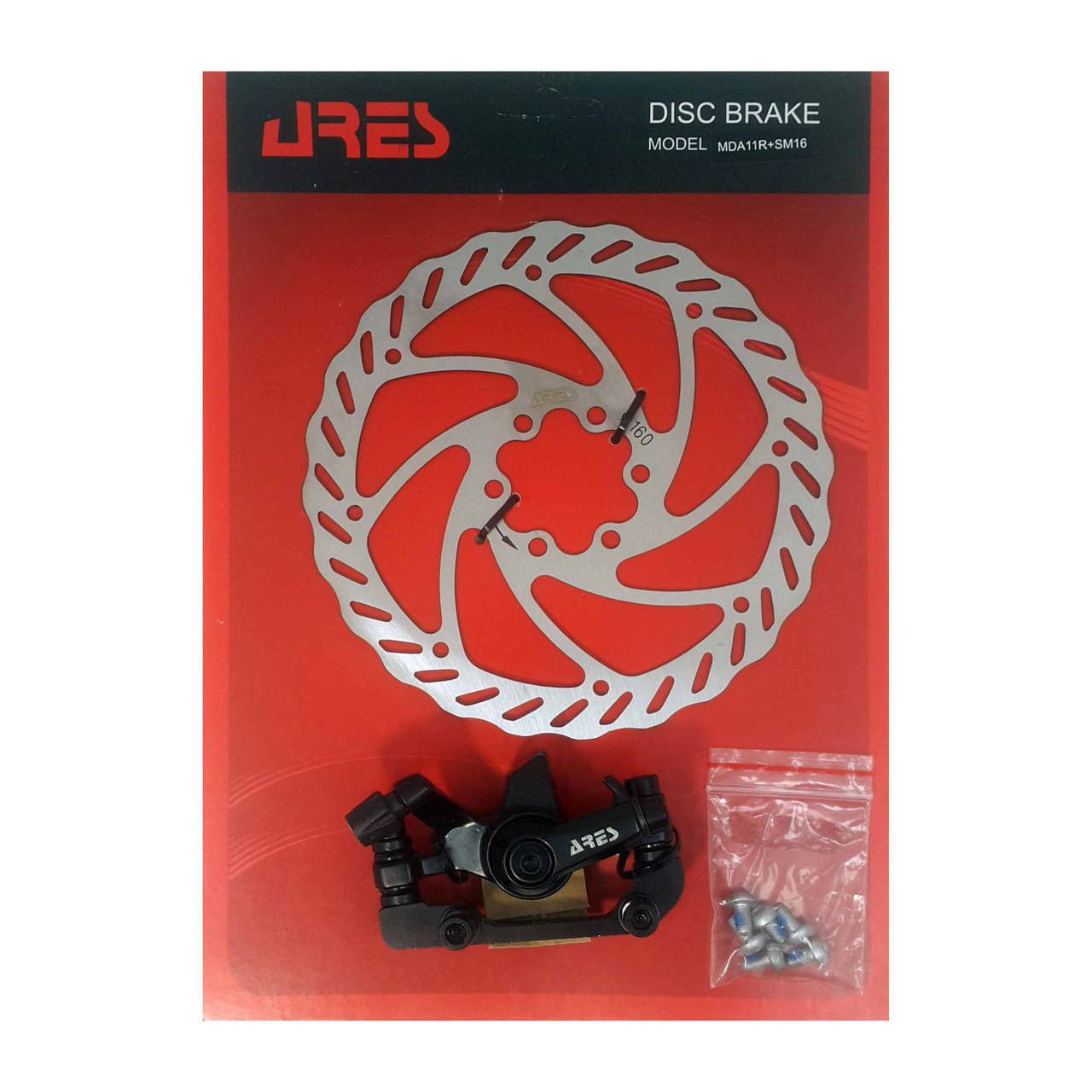 

Дисковые тормоза ARES MDA08+SM16 IS F160/R140 мм ротор 160 мм с гайкой