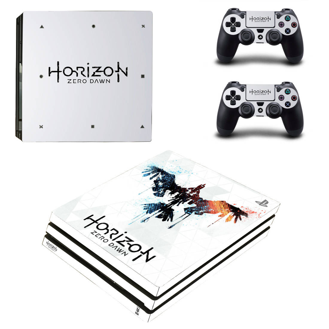 

Виниловые наклейки на PS4 PRO и Dualshock Horizon Zero Dawn Sony PlayStation 4 Custom Skin Playsole Games