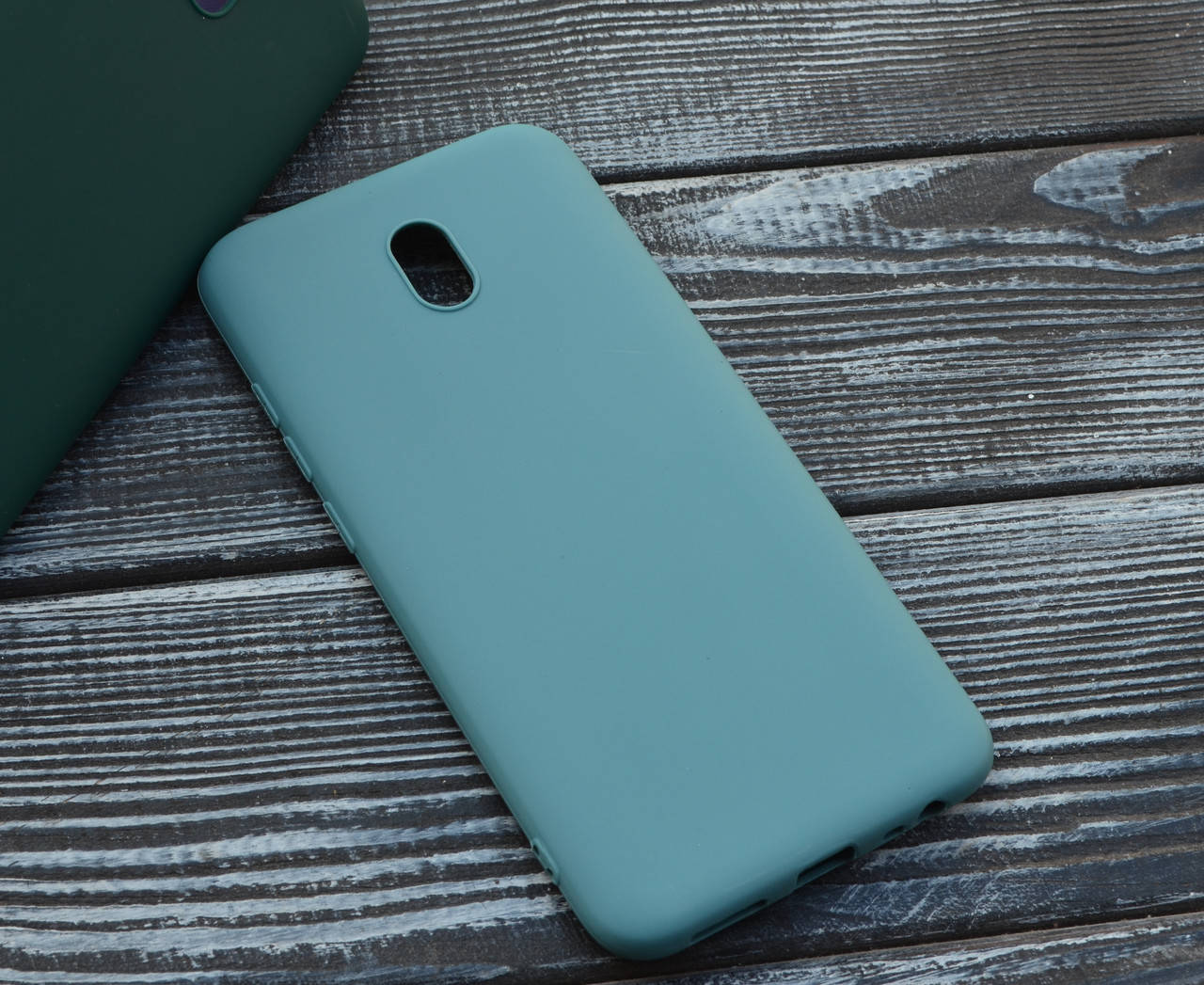 

Матовый силиконовый чехол для Xiaomi Redmi 8A Сине-Зеленый