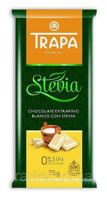 

Шоколад белый без сахара и без глютена Trapa Stevia 75г Испания