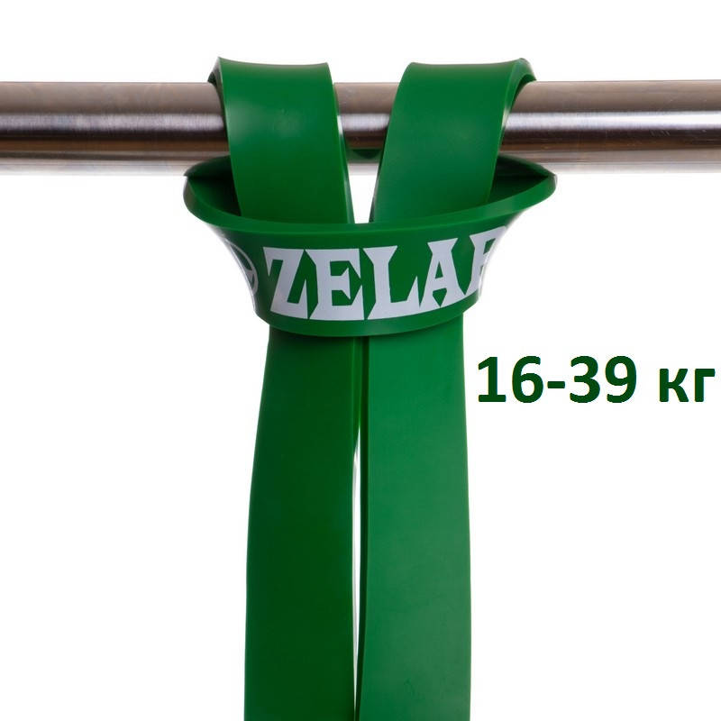 

Резина для подтягиваний (лента силовая) FI-0889-3 POWER BANDS (2080x29x4,5мм, 16-39кг, зеленый)