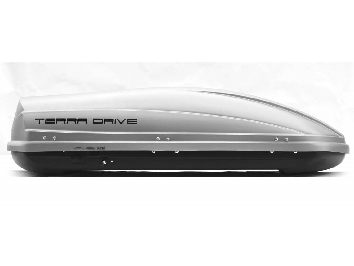 

Грузовой бокс Terra Drive 440 л серый двухсторонний