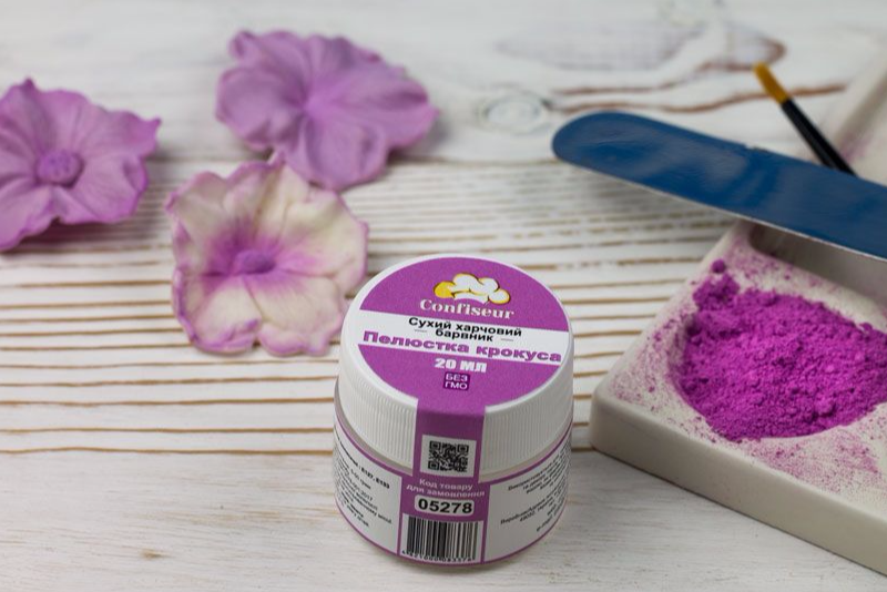 

Сухой пищевой краситель Confiseur Лепесток Крокуса, 20мл