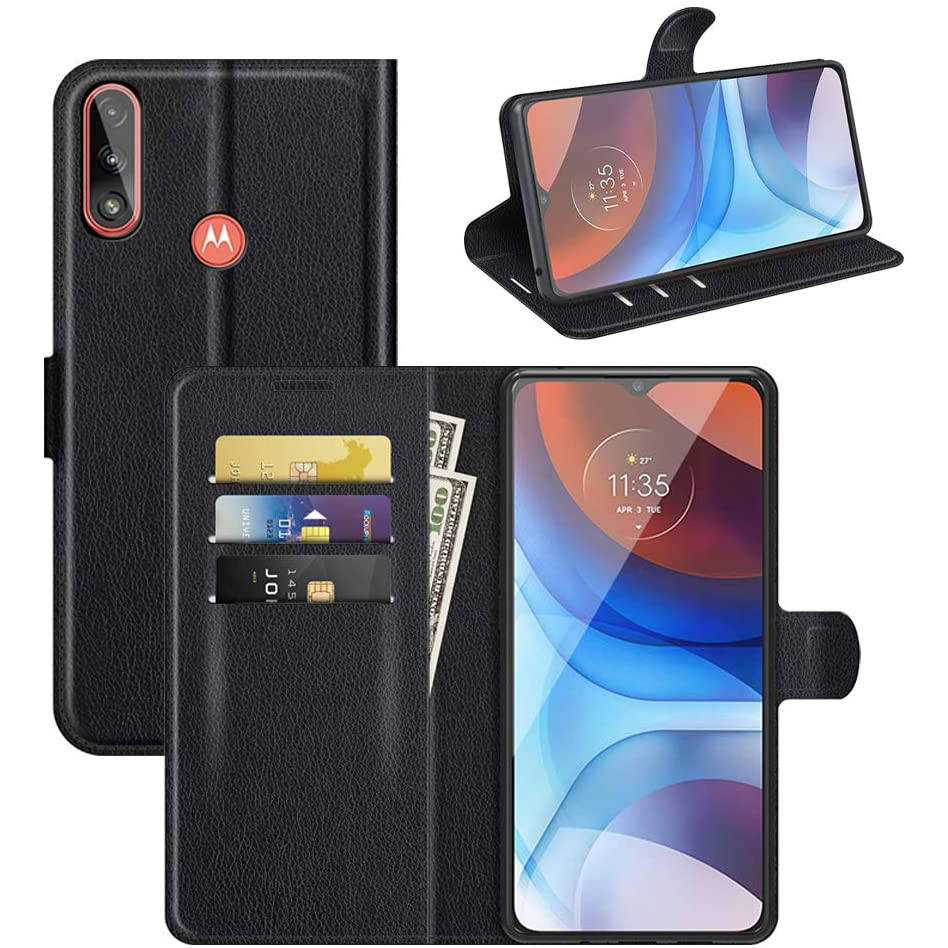 

Чехол-книжка Litchie Wallet для Motorola Moto E7 Power Black, Черный