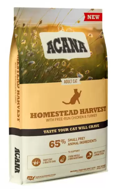 

Acana Homestead Harvest Cat 4,5кг корм для кошек (цыпленок, индейка и утка)