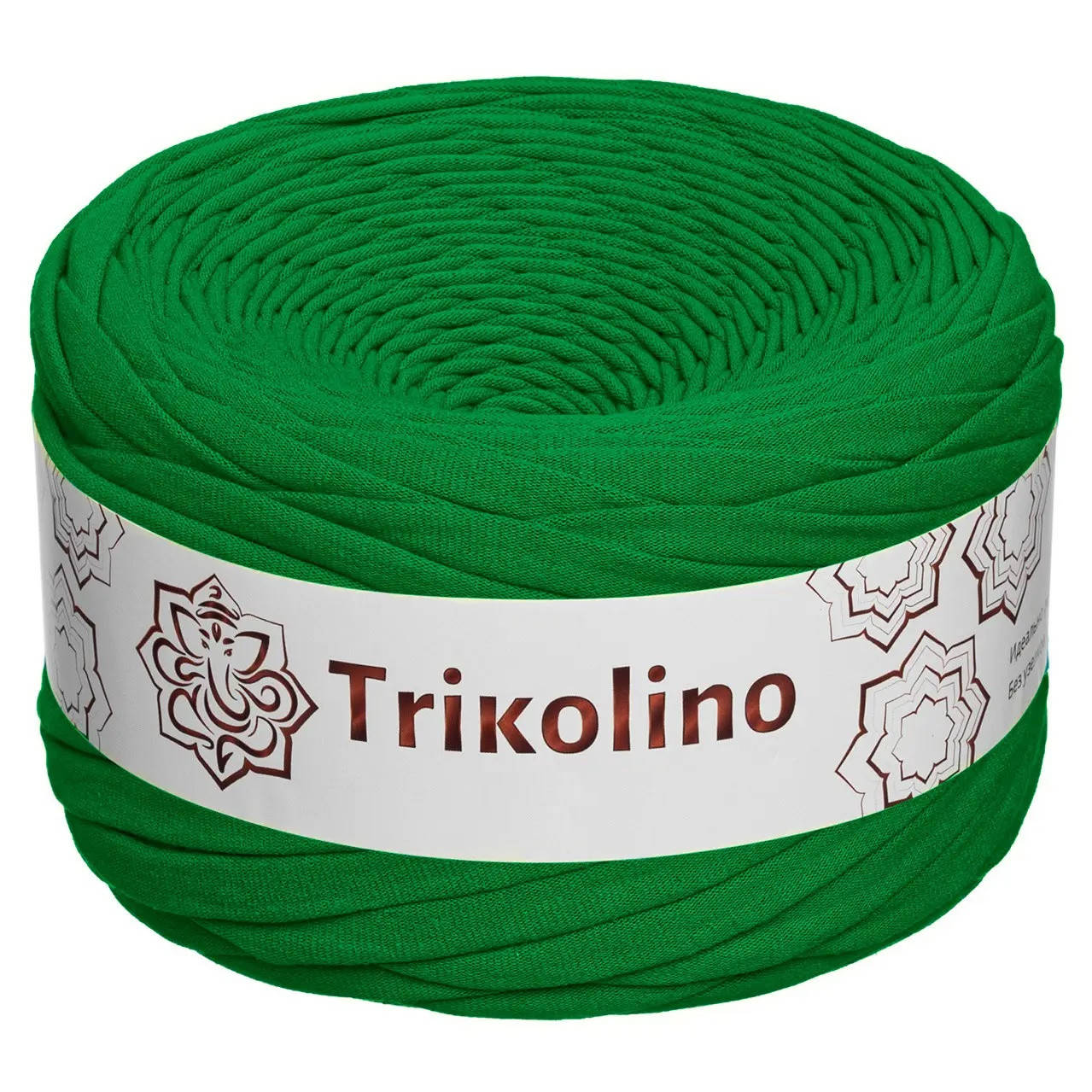 

Пряжа трикотажная 7-9 мм "Trikolino" 100м. Лесной зеленый, Зелёный