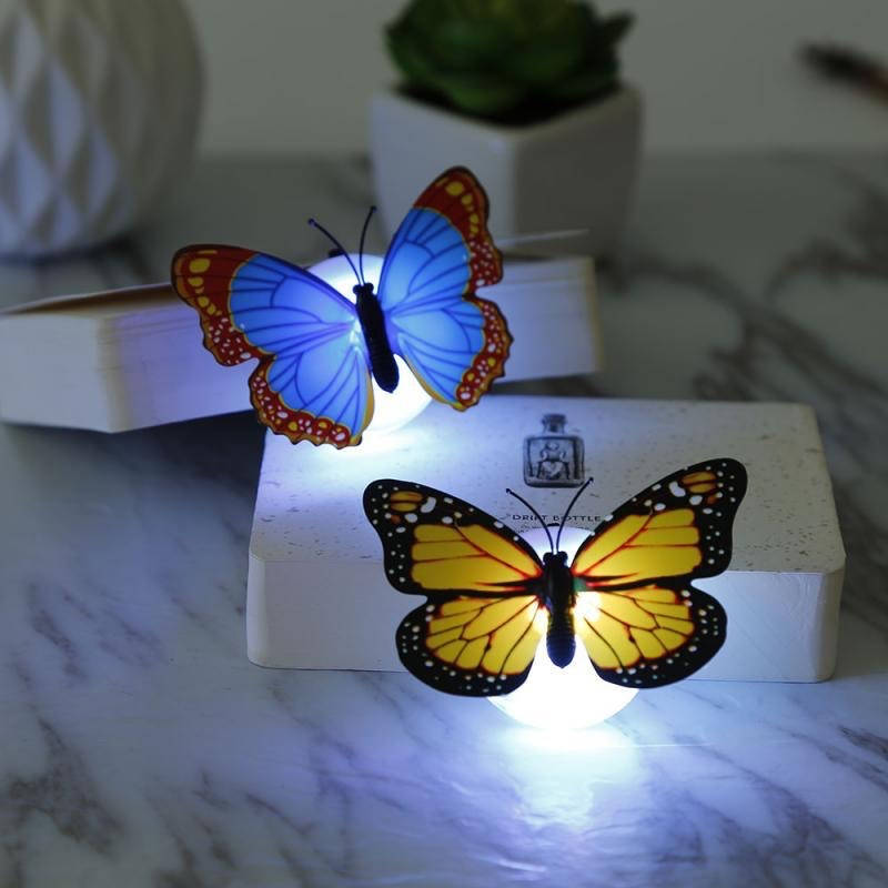 

Бабочка с LED подсветкой для декора (1 штука), Разные цвета