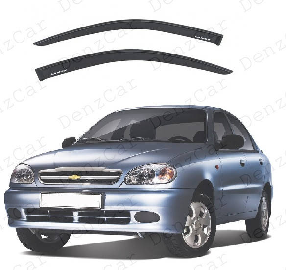 

Ветровики Daewoo Lanos передние (на скотче)\Дефлекторы окон Део Ланос