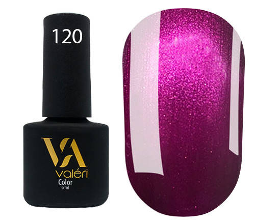 

Гель-лак Valeri Color № 120 (фиолетовый с перламутром), 6 мл