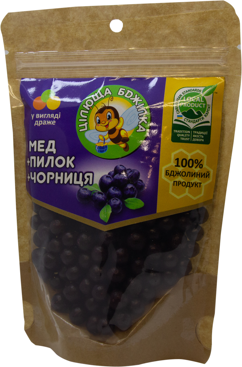 

Медове драже "Мед Пилок Чорниця"