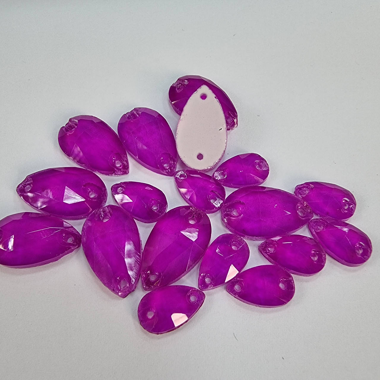 

Стрази пришивні крапля 11*18 Purple Neon економ