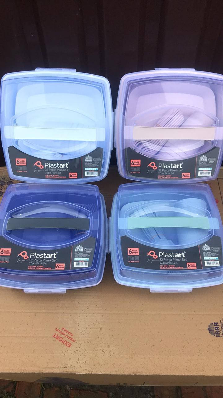 

Набор посуды для пикника на 6 персон 32 предмета "Irak Plastik" SP 180 ., Разные цвета