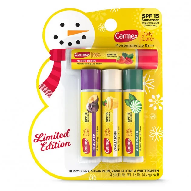 

Бальзам набор бальзамов для губ со сливой, ванилью, мятой и веселой ягодой оригинал из США