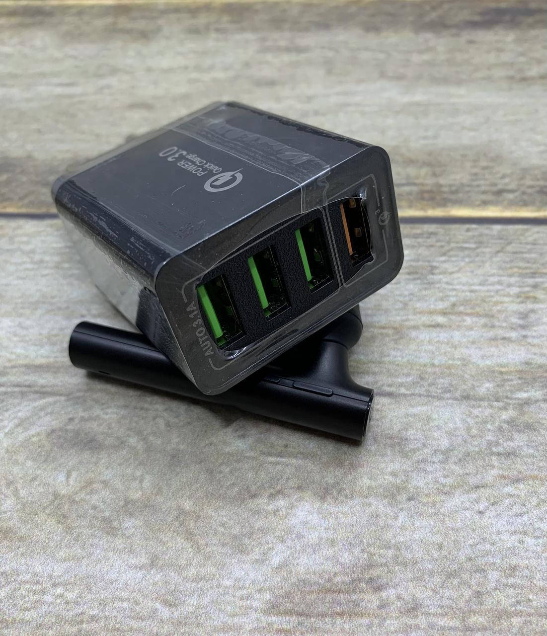 

Зарядное устройство Qualcomm Quick Charge 3.0 37W 4 USB, Черный