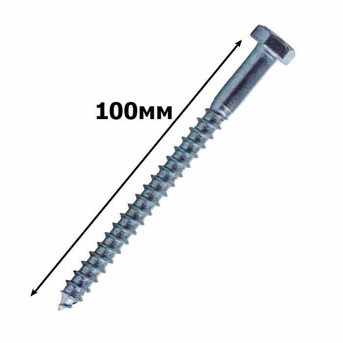 

Шуруп для лаг и реек, шуруп по дереву под ключ, шуруп глухарь 8х100, din 571 (шт.)