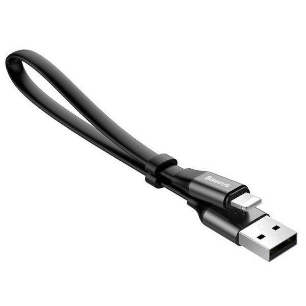 

Кабель для зарядки Lightning BASEUS Nimble Portable 23см |2A| CALMBJ-B01, Черный