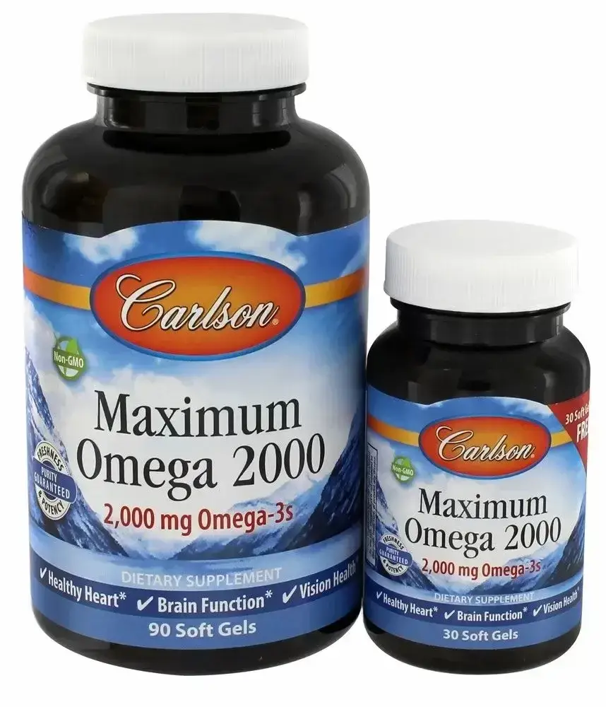 

Максимум Омега, Maximum Omega, Carlson Labs, 2000мг, 90 + 30 капсул (CAR-17240)