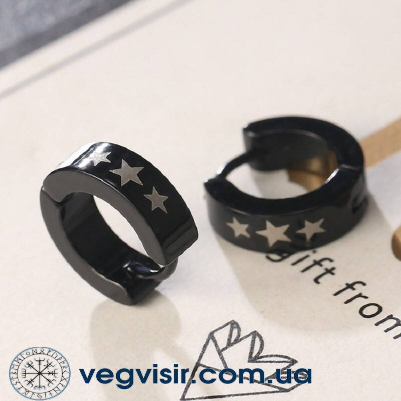 

Модные серьги со звездой STAR Spikes в стиле панк из нержавеющей стали серьги-штанги мужские