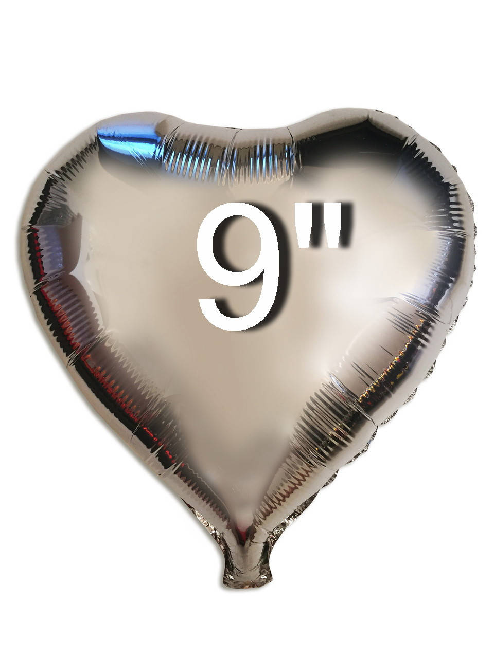 

Шар фольгированный сердце серебро, 22 см (Китай), Серебристый