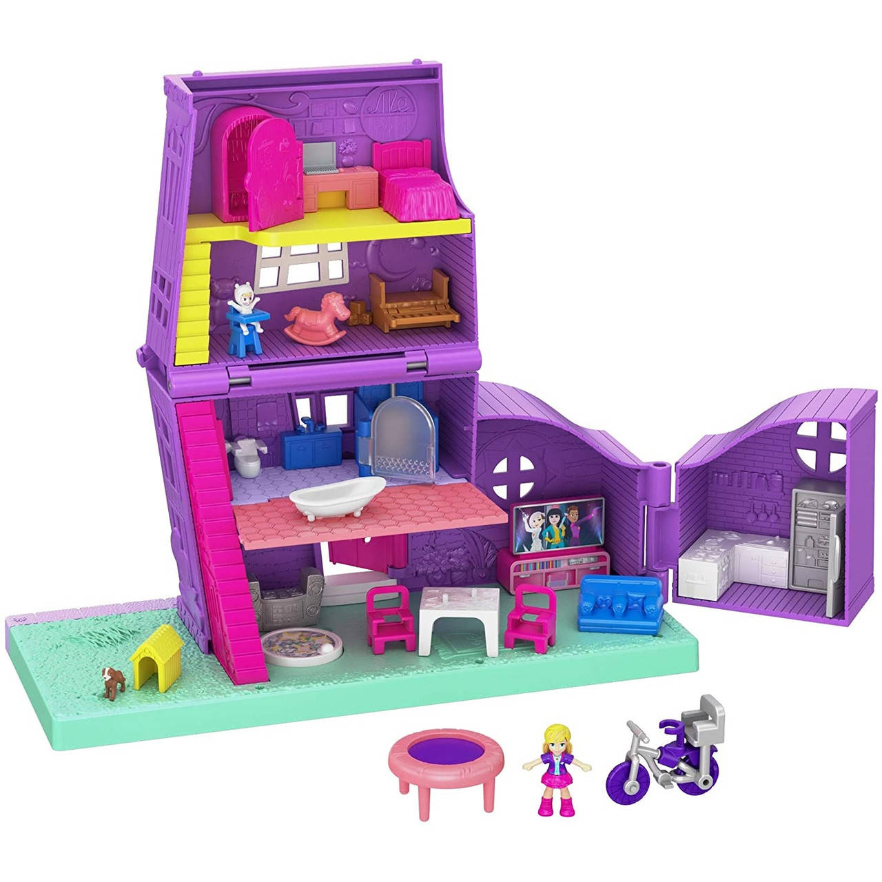 

Игровой набор Polly Pocket Pollyville Кукла Полли Покет и ее домик Полливиль GFP42