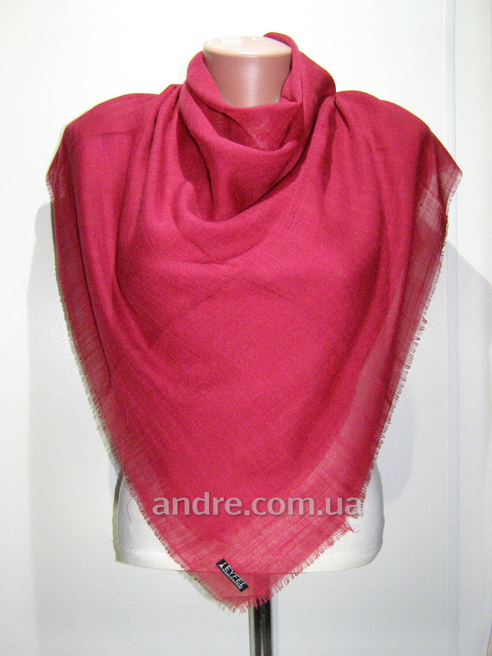 

Турецкий ляной платок каролина, изумрудный, Белый