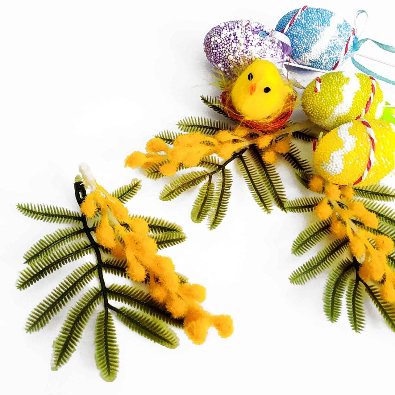 

Добавки для композиций мимоза, высота 9 см (листик +цветок)